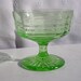Block Optic Green Depression Glass Sherbet