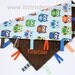 Personalized Owl Baby Tag Blanket Ribbon Lovey - Boy Owls Blanket Blue and Brown