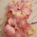 Pink flower hair clips, wedding hair pins, floral bobby pins, bridal clip, hair accessories -Talulla