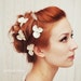 Whisper - dainty hydrangea and feather bobbies set of four