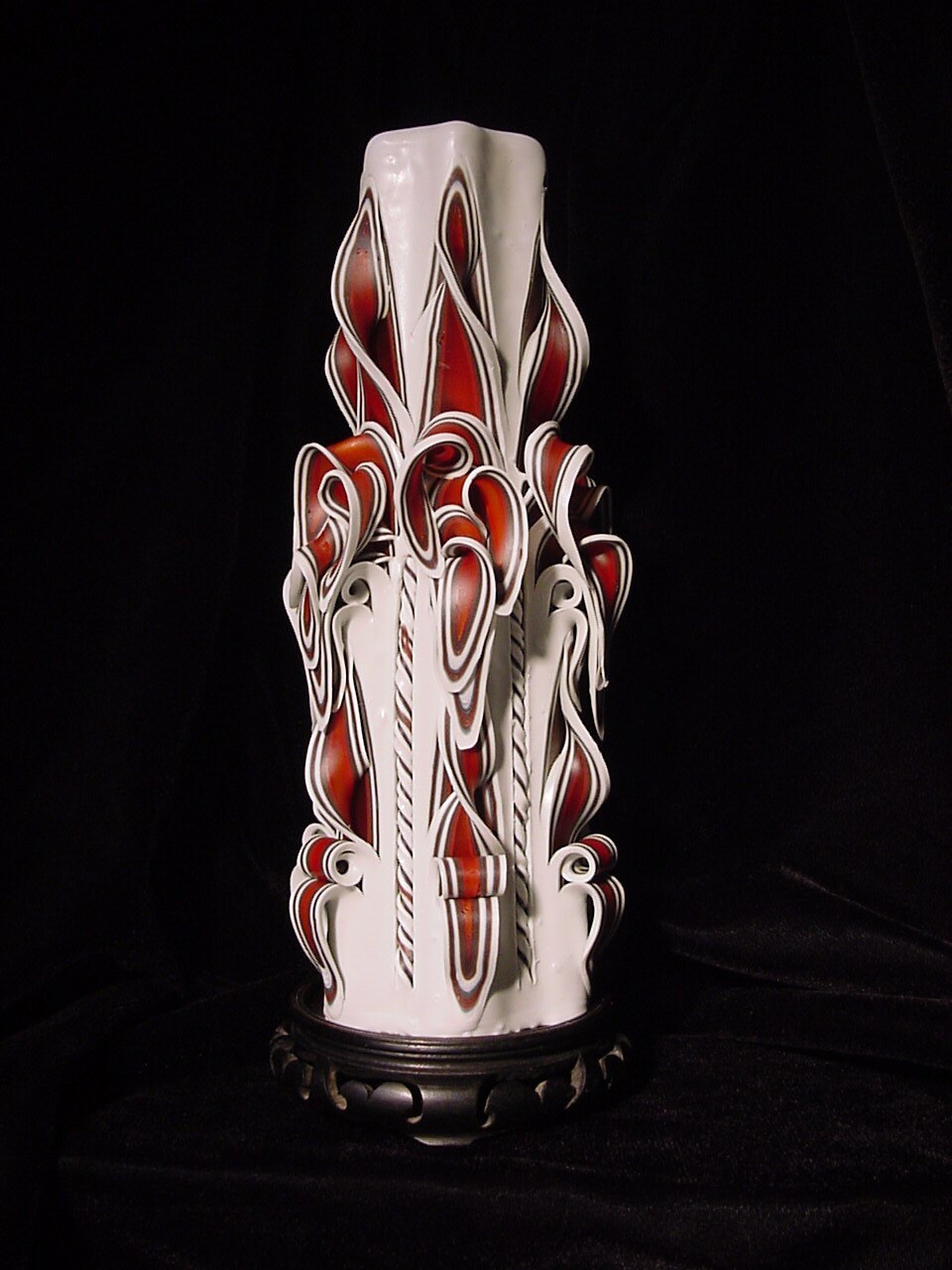 Carved Candle by RibbonCandles on Etsy