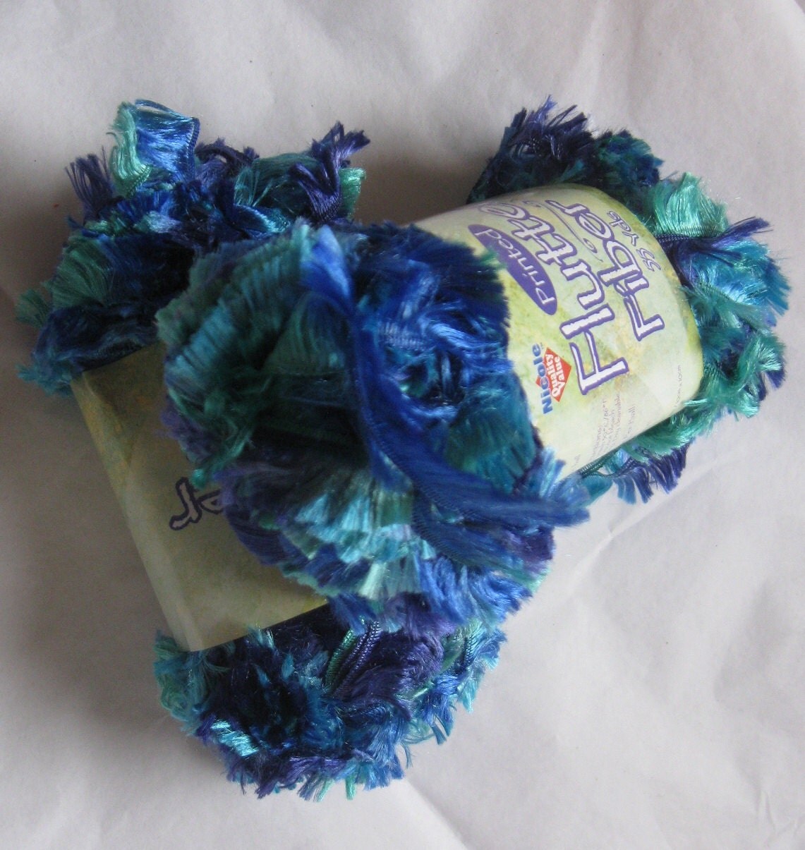 2 Skeins Mediterranean Dream Feather Boa Eyelash Yarn