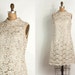 vintage 1960s dress / 60s ribbon lace soutache dress (small - medium)