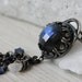 Labradorite necklace, sterling silver with moonstone and sodalite stars