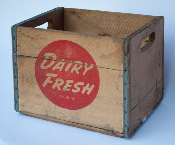 Vintage Milk Crate Wood