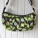 Pretty Pleated Purse in Large Vine in Blue and Espresso