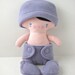 Baby Cloth Doll with diaper, hat, booties and bunting bag - ready to ship