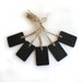 Wood & Jute Chalkboard Hang Tags - Set of 5