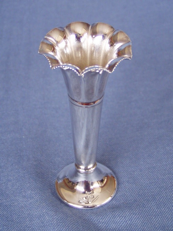 Vintage Art Deco Silver EPNS Bud Vase