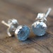 rose cut aquamarine earrings
