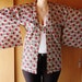 Haori With Abstract Pattern In Red White Black With Whimsical Lining, From Japan, Size M L XL