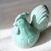 Ceramic Rooster home decor vintage style in mint green