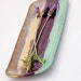 Serving platter in mint purple and gold