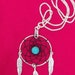 DREAM CATCHER Necklace Silver with Black dream web ,Turquoise and sterling silver