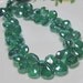 New Arrival - Green Onyx Mystic QUARTZ Faceted Heart Briolettes - 10 Beads