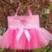 Embroidered Dance Bag - Pink Tote Bag with Shades of Pink tulle and Ballet Slipper Ribbon Tutu Tote Bag - TB112 - BP