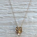 Gold Rhinestone Pendant Necklace