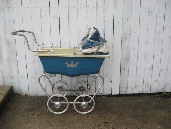 antique doll stroller metal