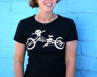 skeleton bike shirt