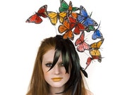 Monarch Butterfly headband, Kentucky derby headpiece, Butterfly fascinator Monarch Butterfly headband, Kentucky derby headpiece, Butterfly fascinator