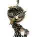 Steampunk Jewelery Necklace Watch face clock hands steampunk cogs chain