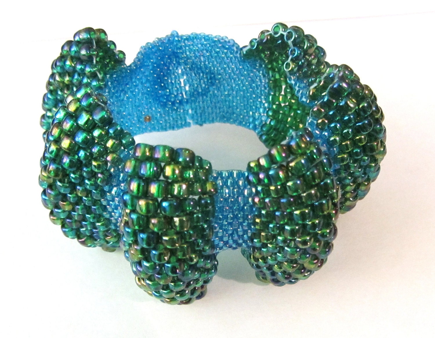 Beaded Jewelry Peyote Ripple Cuff Bracelet seed by BeadingWonders