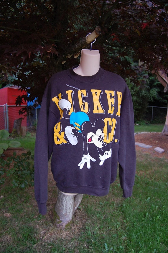 Oversized 80s Mickey Mouse Sweatshirt by RogueRetro on Etsy
