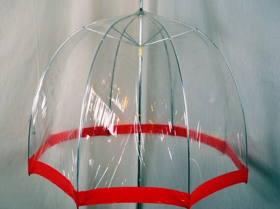 Cute Vintage Clear 60s Bubble Umbrella Parasol