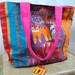 Vintage Colorful Rainbow Cat Tote by Laurel Burch
