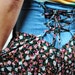 Vintage 1980s Floral and Denim Mini Skirt