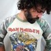 reserved for mike Authentic RARE Vintage IRON MAIDEN 1982 Camo Concert Jersey T-Shirt Tour Shirt