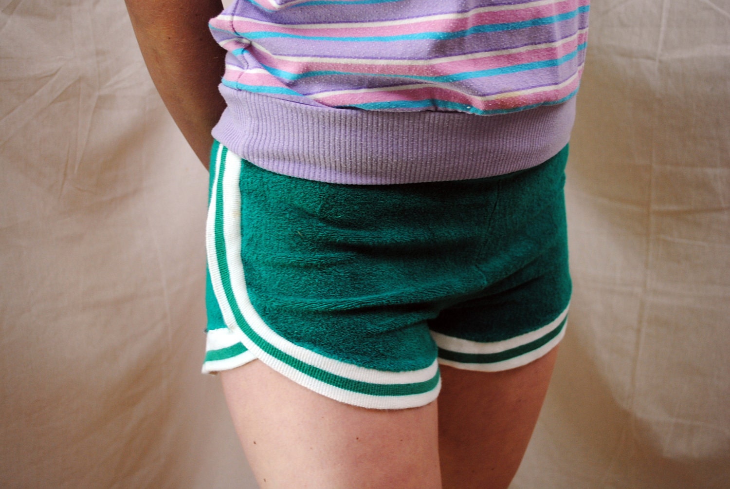 Vintage 70s 80s Terry Cloth Track Short Shorts   Il Fullxfull.245248190 