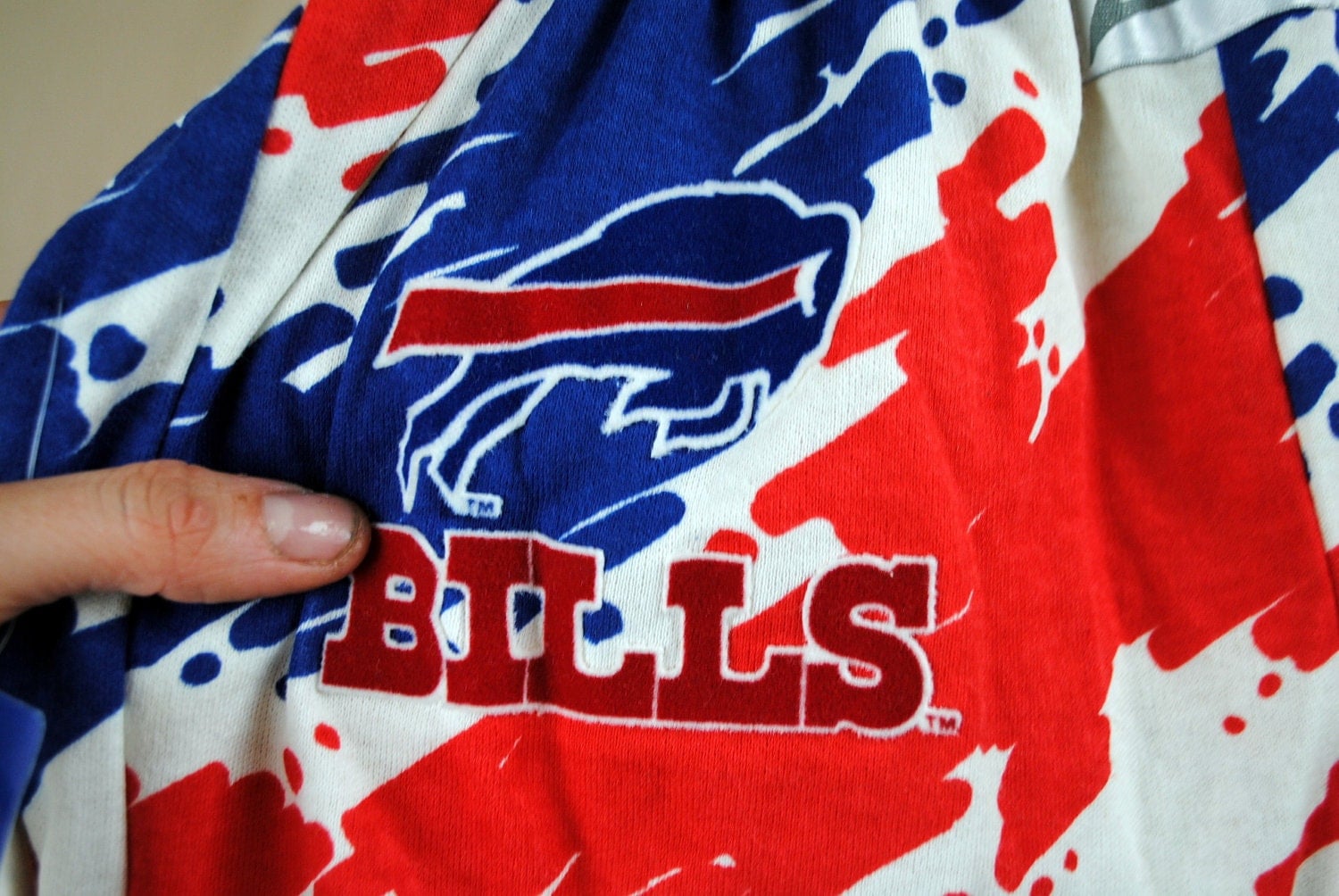 Vintage 80s ZUBAZ Buffalo Bills Kids Harem Crazy Print Pants