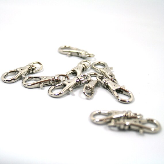 Small Silver Metal Swivel Lobster Clasps QTY 10 KASN 128