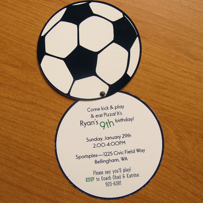 Soccer Ball Invitations 3