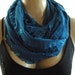 Petrol Blue......Flamenco..Necklace Scarf....Lightly sequined....Le dernier cri...