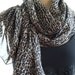 Last One...Sheer leopard...Black, brown spotted....Parisian Neck Tissu...Sheer scarf