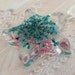 Sweet Pink and Baby Blue Pressed Flower Resin Star Pendant with Queen Anne's Lace-Symbolizes Peace