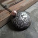 Gunmetal Locket, Pink Pearl, Flowers, Birds, 28 Inch Chain