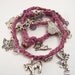 Wrap Charm Bracelet - Purple - Animal Charms, Clearance Sale