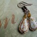 Rustic Glass Lace Dangle Earrings