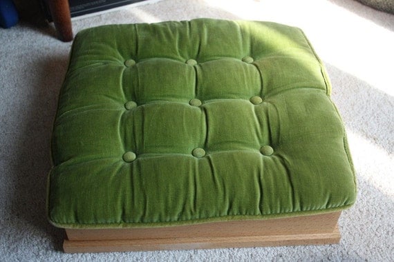 Vintage Retro Green Velvet Chair Cushionpillow