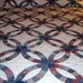 Double Wedding Ring Patchwork Quilt Blues Handstitched 1995 Reduced SALE