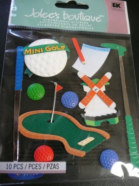 MINI GOLF Jolee's Boutique Scrapbooking Supplies stickers