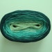 TURQUOISE Color Changing Cotton yarn 480 yds/100 gr Fingering Weight