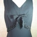 SALE was 40 vintage 50's 60's black wiggle dress with glass beaded trim
