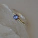 Unheated Tanzanite Ring with Rose Gold on Patterned Sterling Band