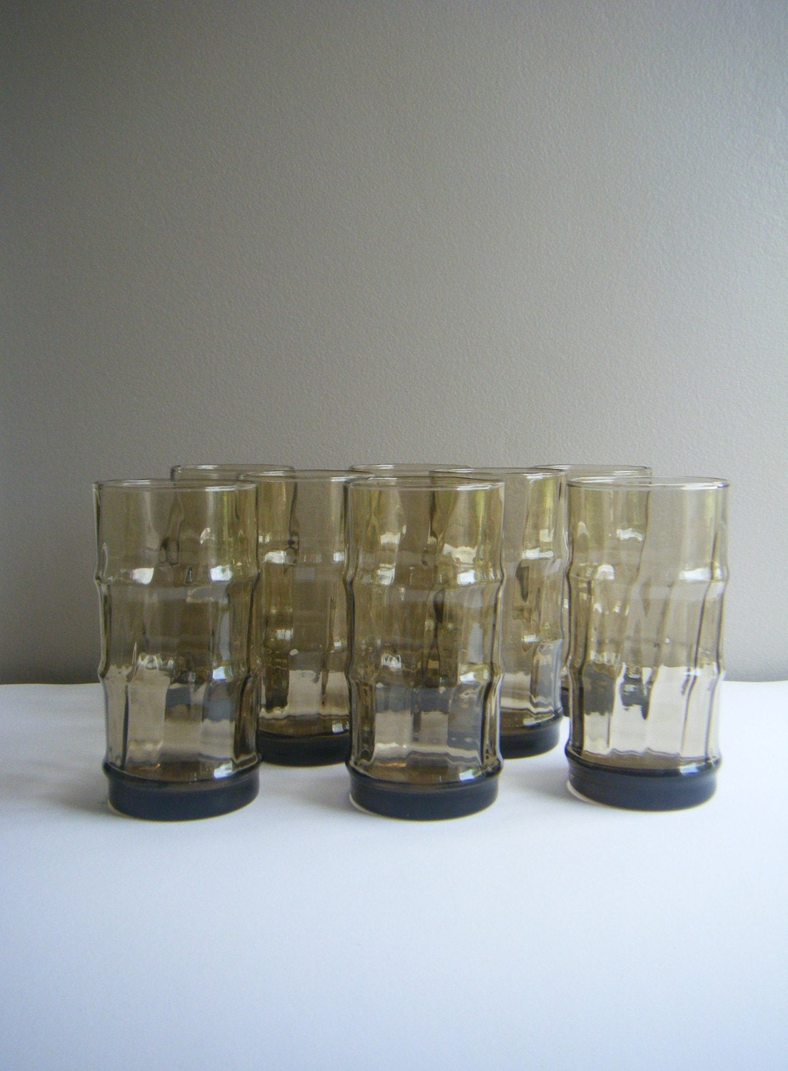 Brown Drinking Glasses Set 8