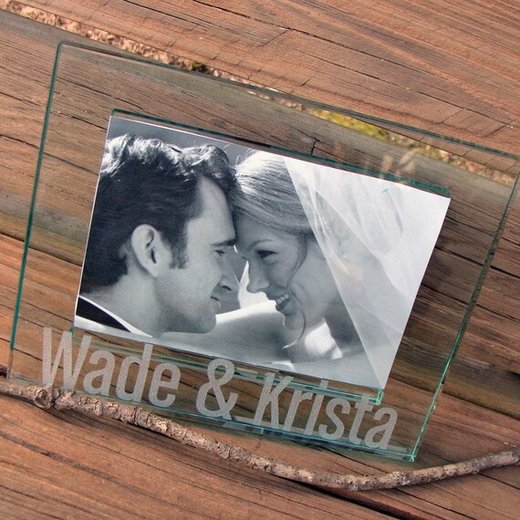 Personalized Picture FrameEtched Glass 4x6 by kristenalane