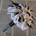 Sophisticated black and white silk bridal bouquet
